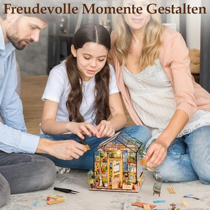 Rolife DIY Miniatur Puppenhaus Kit 1:24 Gewächshaus Mini Haus Möbel Frauen Mädchen Geburtstag Geschenk Weihnachten Valentinstag – Bild 8