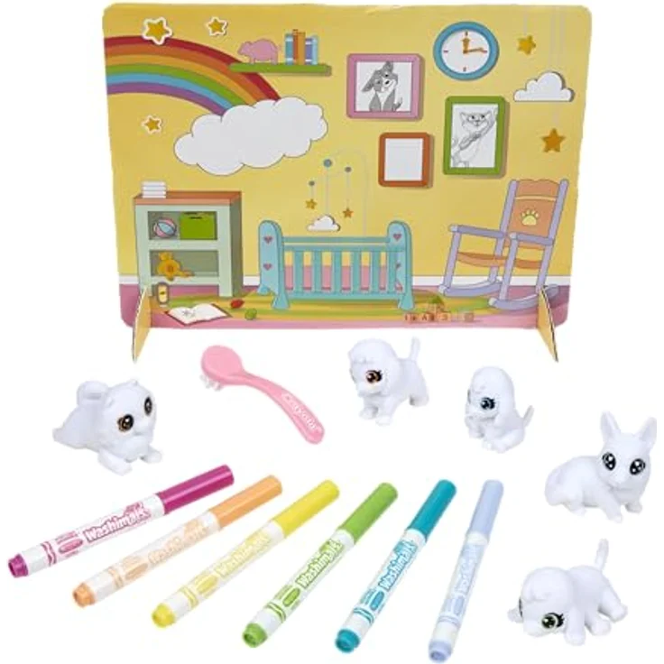 Crayola Washimals Baby Pets Nursery Pack, kreatives Malset zum Gestalten und Personalisieren von Baby-Tieren – Bild 3