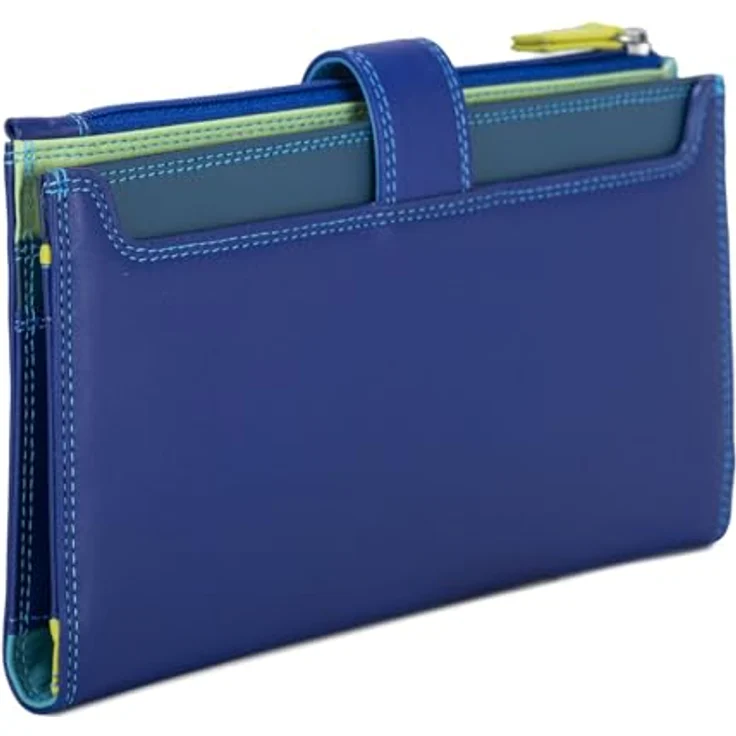 Mywalit Continental Geldbörse, 100% Leder, 20 cm x 10 cm x 2 cm, blau – Bild 3
