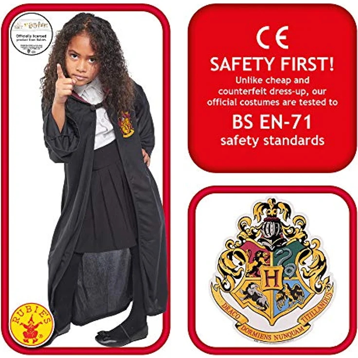 RUBIE'S 700574 Harry Potter Robe, Unisex Kinder, Einzelbett, Mehrfarbig, 7-8 Jahre – Bild 3