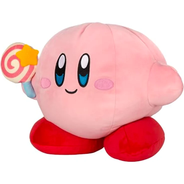 Tomy Kirby Mocchi Mocchi Mega Plüschfigur Mit Unbesiegbarer Zauberstab 33 Cm Rosa Rosa One Size – Bild 2