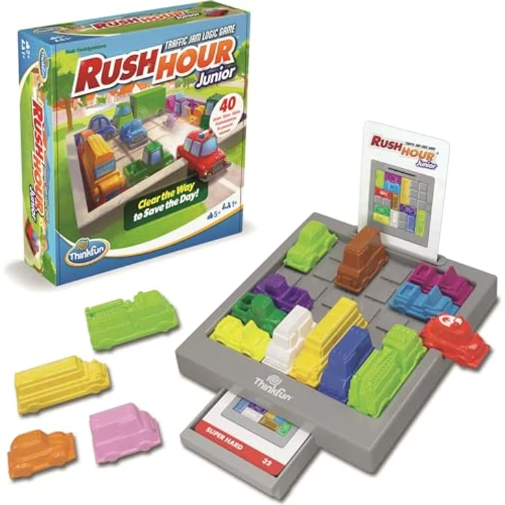 RAVENSBURGER Rush Hour Junior, Denkspiel zur Förderung von Kreativität und Koordination, ab 5 Jahren, 40 Aufgabenkarten, 1+ Spieler – Bild 5