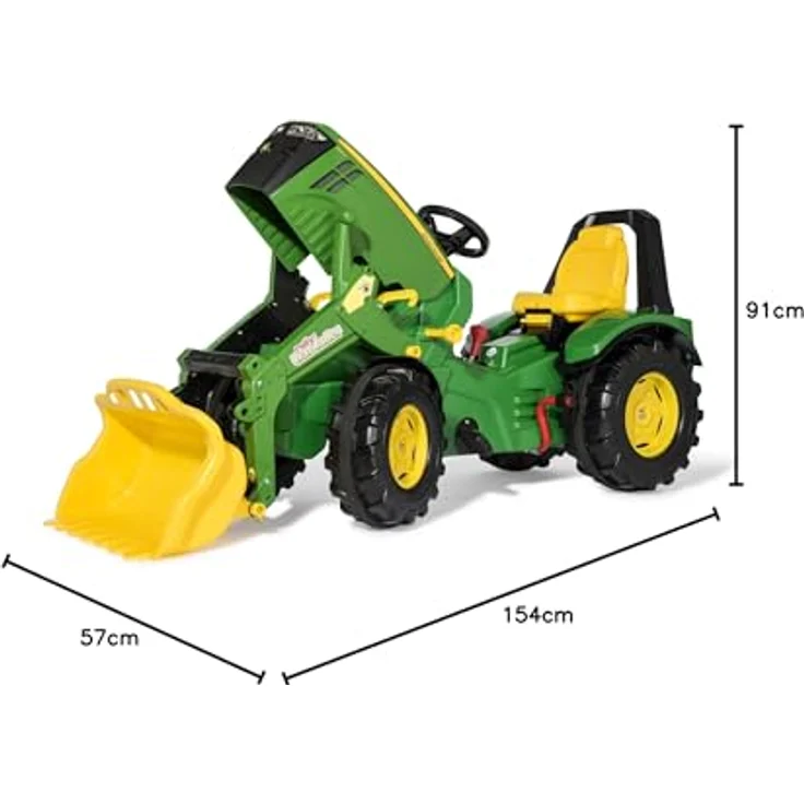 Rolly Toys 651047 - Trettraktor rollyX-Trac Premium John Deere 8400R, für Kinder von 3-10 Jahre, Flüsterbereifung - Preisvergleich – Bild 7
