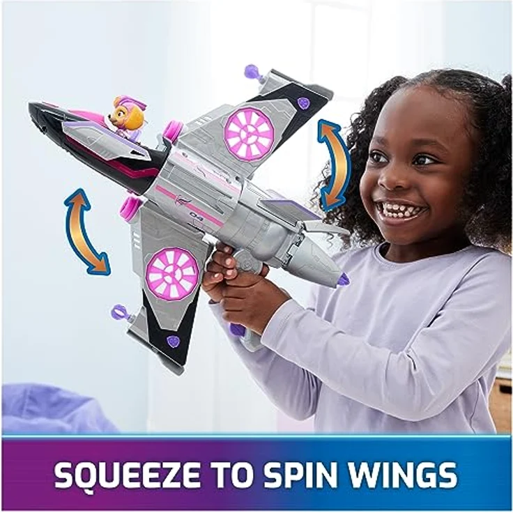 Spin Master Spielzeug-Flugzeug Paw Patrol - Movie II - Skyes Deluxe Jet-Flieger, inkl. Skye Figur, mit Licht- und Soundeffekt – Bild 7
