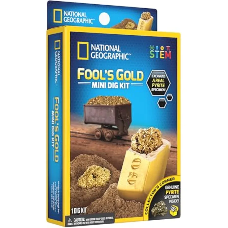 National Geographic Impulse Mini Dig Fool's Gold, Experimentierkasten zur Entdeckung von Fool's Gold