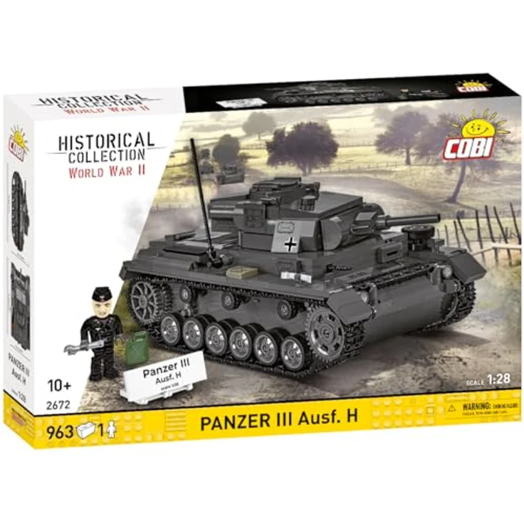 COBI Panzer III AUSF. H, Modellfahrzeug im Maßstab 1:28, Bausteine made in EU – Bild 4