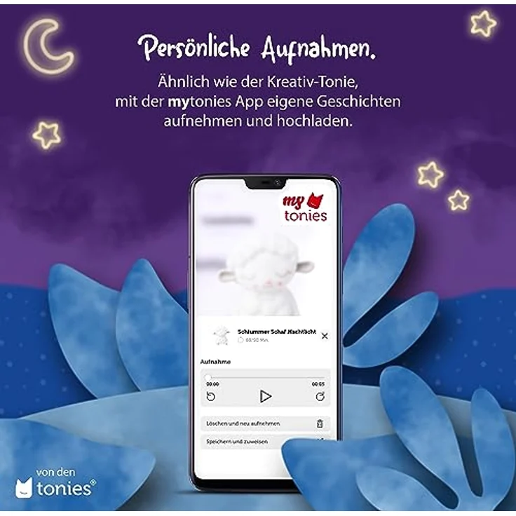 Tonies Nachtlicht Tonie Schlummerschaf - Hörfigur mit beruhigender Musik und warmem Licht – Bild 4