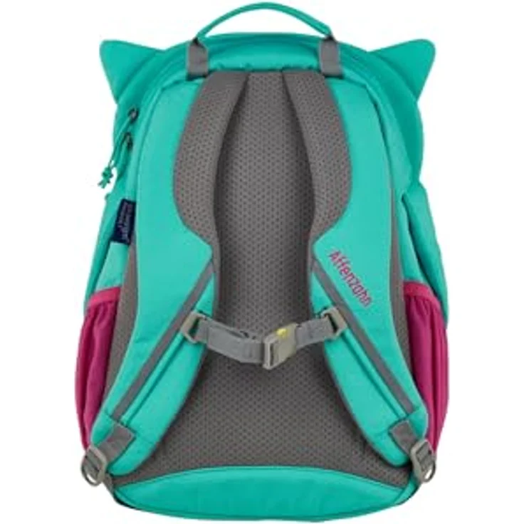 Affenzahn Grosser Freund, Kindergartenrucksack aus robustem Polyester mit Trinkflaschenfach, pink-türkis – Bild 3