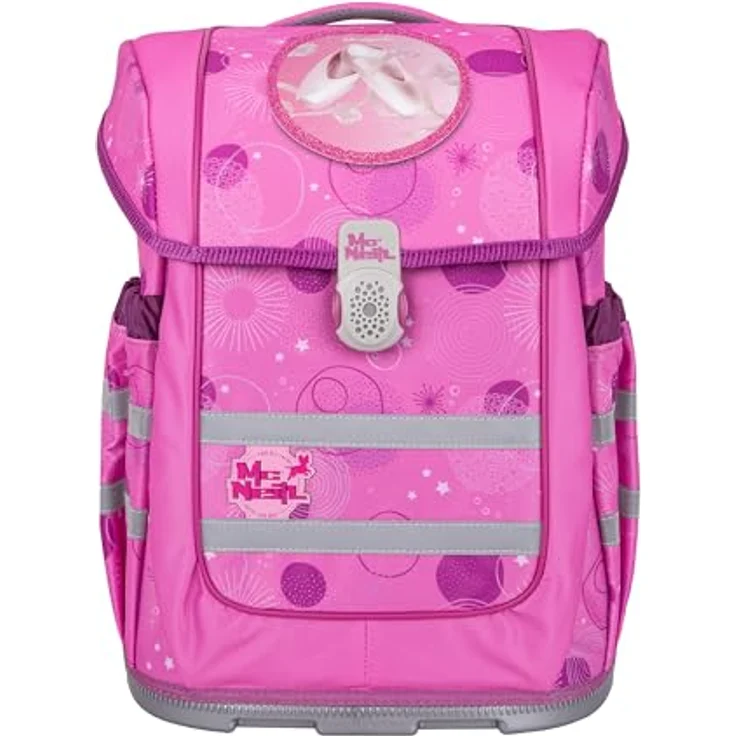 McNeill Schulranzen-Set COMPACTO, 5tlg., großer Stauraum, verstellbare Gurte, Kollektion 2024, PINKY – Bild 2