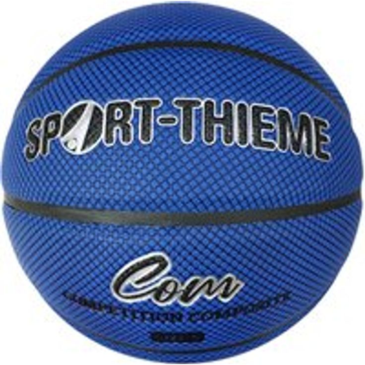 Sport-Thieme Basketball Com Größe 5, unisex, blau, für in- und outdoor, strukturierte Diamant-Struktur-Oberfläche für optimalen Grip