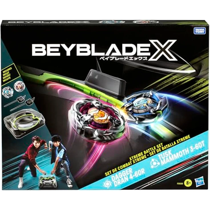 Hasbro Beyblade X Xtreme Battle Set, Beystadium-Arena 43,8 x 35,5 cm mit 2 rechtsdrehenden Kreiseln und X-Celerator Beschleunigungssystem – Bild 3