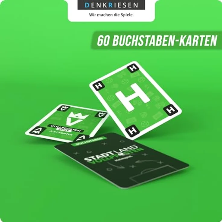 DENKRIESEN Stadt Land Vollpfosten® Das Kartenspiel – Fußball Edition | 200 Kategorien, 120 Spielkarten | Ab 8 Jahren | 3-6 Spieler | Familienspiel – Bild 3