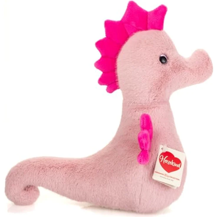 Teddy-Hermann Seepferdchen „Alba“, 23 cm, rosafarben, weicher Plüsch, mit dekorativer Rückenflosse in Pink – Bild 2