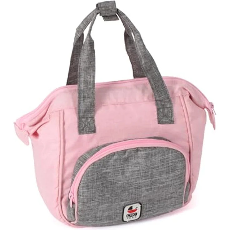 Bayer Chic 2000 - Puppen-Wickeltasche mit zwei großen Fächern, Melange grau-rosa – Bild 1