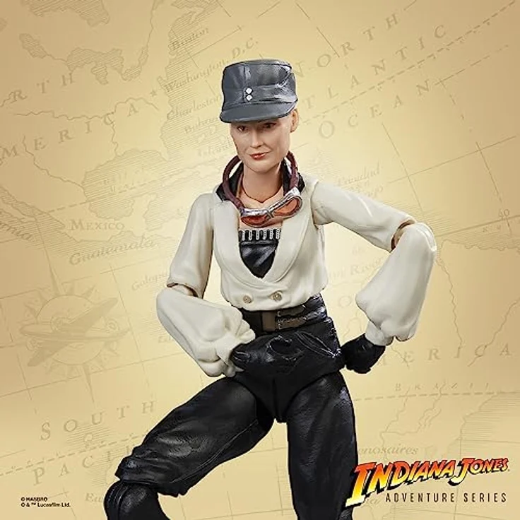 Hasbro INDIANA JONES The Last Cross Adventure Series, Dr. ELSA Schneider 15 cm Actionfigur mit abnehmbarer Brille und Gral Zubehör – Bild 4