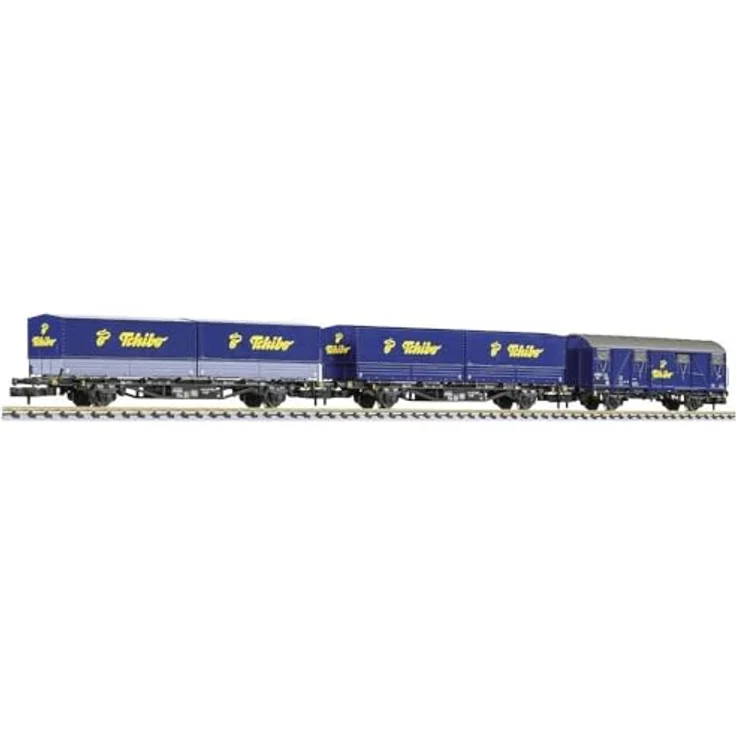 Liliput DB 3-tlg. Set Tchibo-Zug verschiedene Güterwagen (Spur N) - Liliput 3er-Set Güterwagen Tchibo-Zug der DB AG – Bild 2