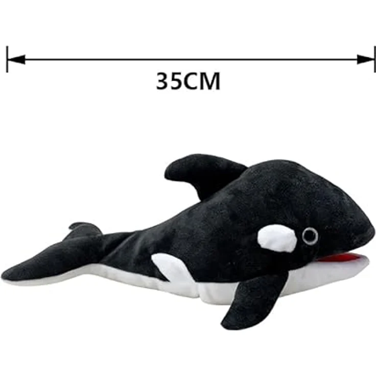 LOMTRATS Meerestier-Handpuppen mit beweglichen offenen Mündern, Haie und Wale, 45 cm, für Kinder und Kleinkinder, ideales Spielzeug zum Geschichtenerzählen, Plüschmaterial, Waschmaschinengeeignet – Bild 3