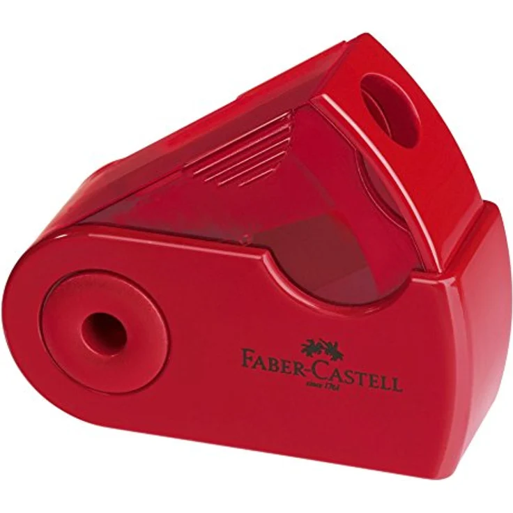 Faber-Castell Mini Spitzer mit Klappdose, handlich, schwarz, umweltfreundlich – Bild 1