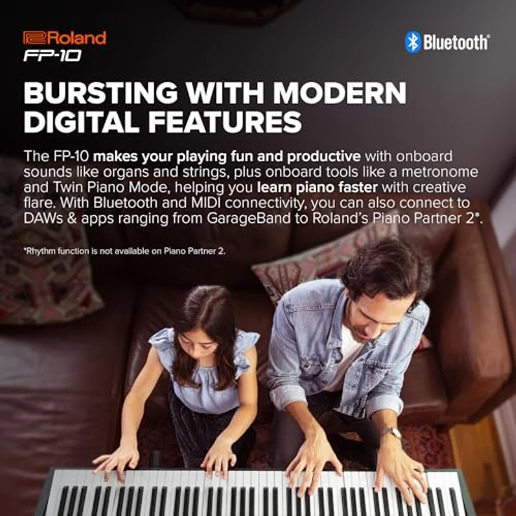 Roland FP-10 Digital Piano, SuperNATURAL Klangerzeugung, Bluetooth MIDI, Schwarz – Bild 4