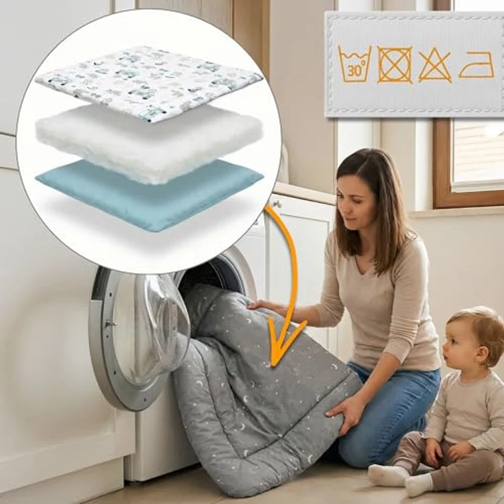 Totsy Baby Krabbeldecke Krabbelmatte – Faltbare Spielmatte für Baby, waschbar, Oeko-Tex-zertifiziert, großzügige Fläche, hautfreundlich, modernes Design – Bild 5