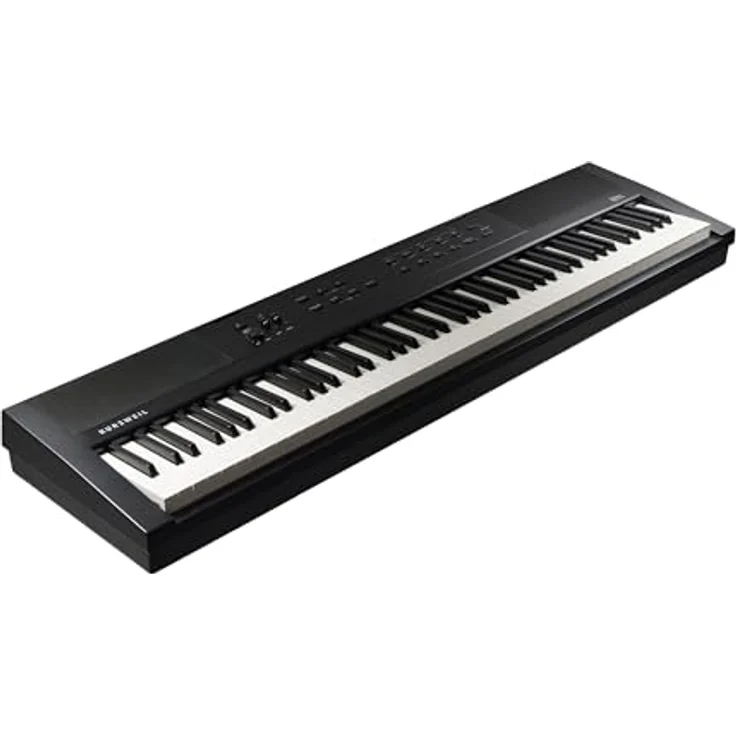 Kurzweil KA E1, Stagepiano mit 88 Hammeraction-Tasten, 128-stimmiger Polyphonie und eingebauten Lautsprechern, Schwarz – Bild 3