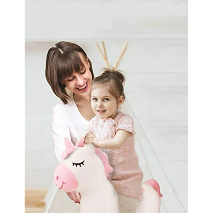 Lexibook Inflatable Jumping Plush Unicorn (BGP050UNI), Aufblasbares Hüpfeinhorn für Kinder, max. Tragfähigkeit 50 kg, ergonomische Sitzfläche – Bild 6