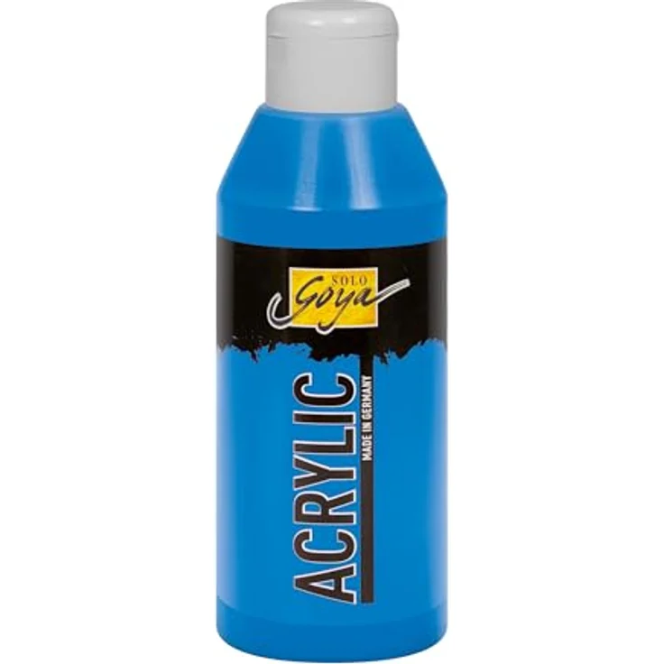 KREUL Solo Goya Acrylic 84212, primärblau, 250 ml, wasserbasierte Acrylfarbe in Studienqualität, schnell matt trocknend, gut deckend, wasserfest – Bild 1
