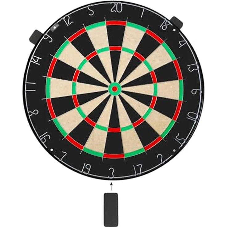 Winsport Karella 855001, Dartboard BullOut aus brasilianischem Sisal, elektronische Dartscheibe für bis zu 8 Spieler, inklusive 6 Softdarts, 37 Spiele und USB-Netzanschluss – Bild 3
