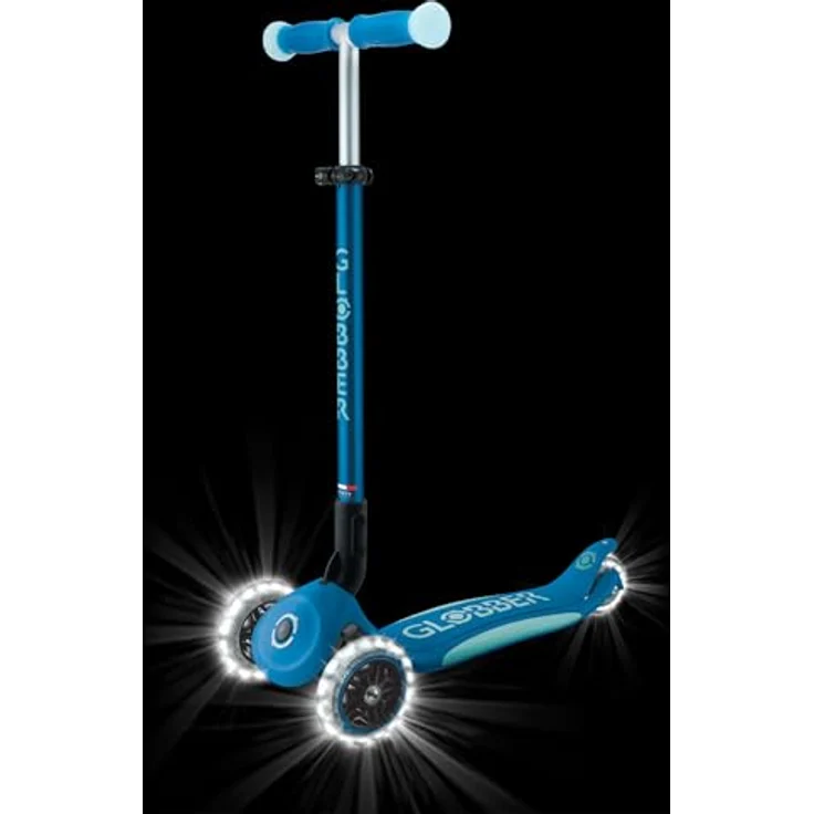 Globber Elite Glow Lights, 3-rädriger Scooter für Kinder 3-9 Jahre, höhenverstellbar, Glow-in-the-Dark, klappbar, bis 50 kg – Bild 8