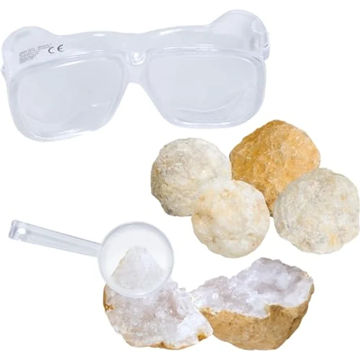SIMBA Kreativset Scout Geoden, 5-tlg. Set mit 5 echten Geoden und Entdeckerzubehör – Bild 3