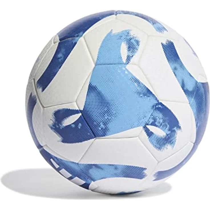 Adidas Unisex Ball (Thermal-Bonding) Tiro League Thermally Bonded Football, White/Team Royal Blue/Light Blue, HT2429, 4 – Bild 2