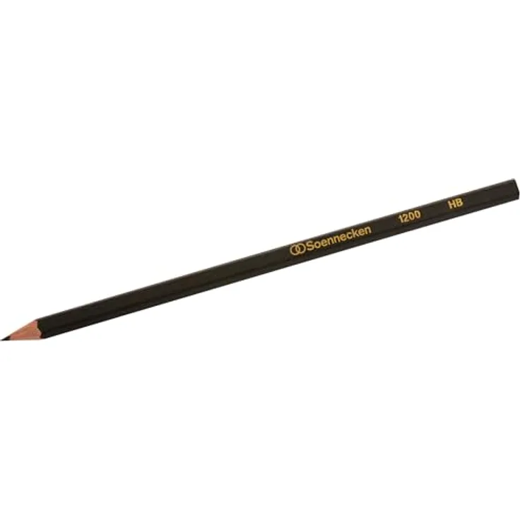 Soennecken Bleistift 1200 HB, lackiert, grau, 12er Pack, leicht radier- und spitzbar