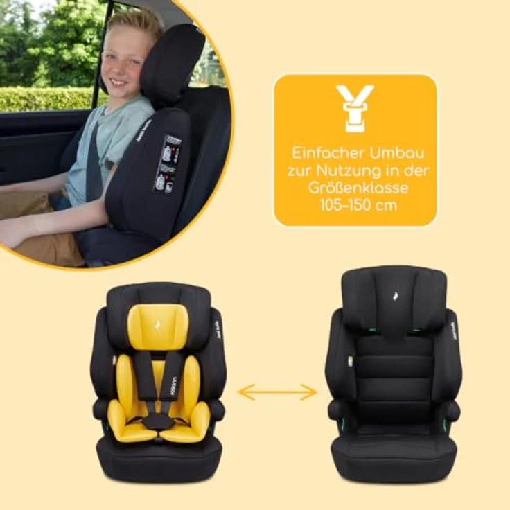 Osann Jazzi Isofix Autokindersitz, mitwachsend für Kinder von 76 bis 150 cm, sicher und bequem, i-Size, 5-Punkt-Gurt, individuell verstellbare Isofix-Konnektoren – Bild 5
