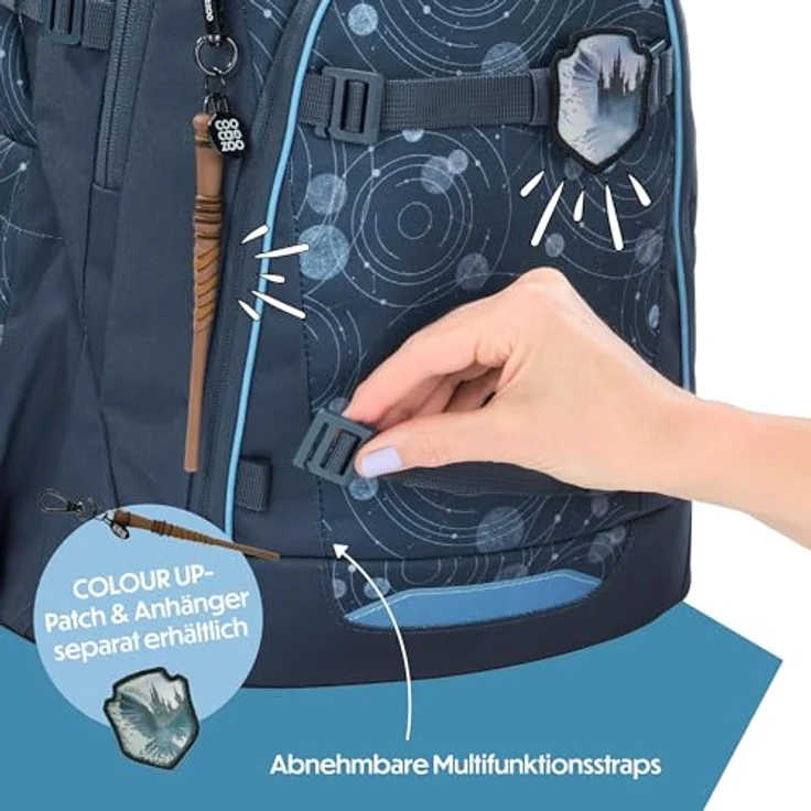 coocazoo Schulrucksack MATE, ergonomisch mit 30L Volumen, Blue Orbit – Bild 7