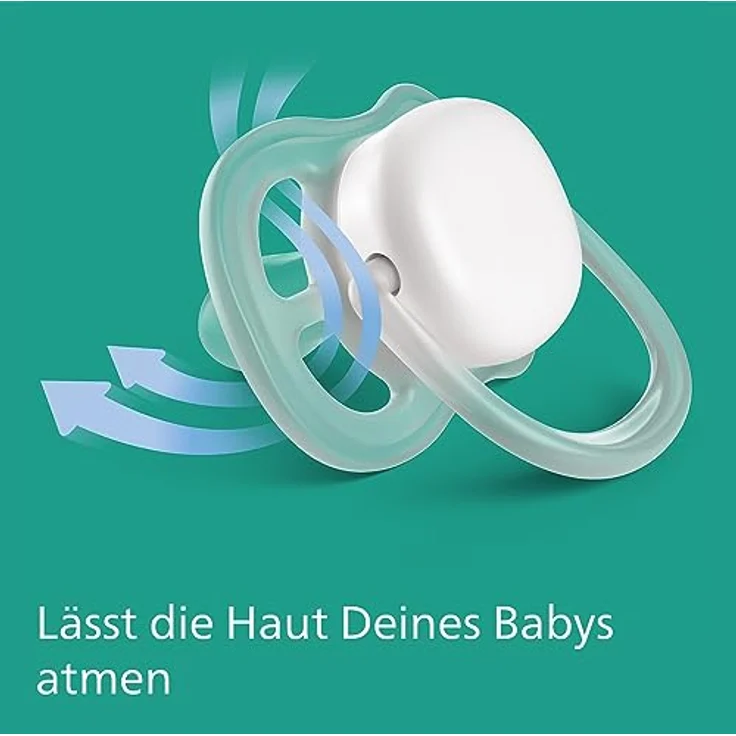 Philips Avent ultra air Nighttime Schnuller – 2er Pack, BPA-freier, atmungsaktiver, im Dunkeln leuchtender Schnuller für Babys von 0-6 Monaten, inklusive Transport- und Sterilisationsbox, Eule/ Sternschnuppe (Modell SCF376/18) – Bild 2
