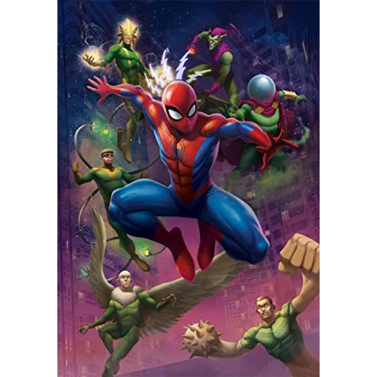 Clementoni 39742 Puzzle Spiderman Illustrated, 1000 Teile, Umweltfreundliches Material, Made in Italy – Bild 2