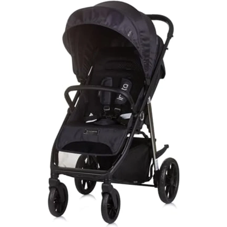 Chipolino Kinderwagen Buggy Insta, klappbar, 3-fach verstellbare Rückenlehne, 5-Punkt-Sicherheitsgurt, verstellbares Sonnendach, großer Aufbewahrungskorb, Federung – Bild 2
