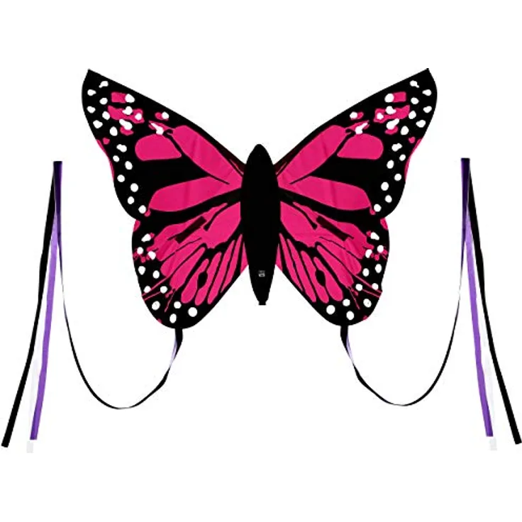 Wolkenstürmer Bella Butterfly Pink Lenkdrachen für Kinder - 1-Leiner Kinderdrachen mit Gestänge