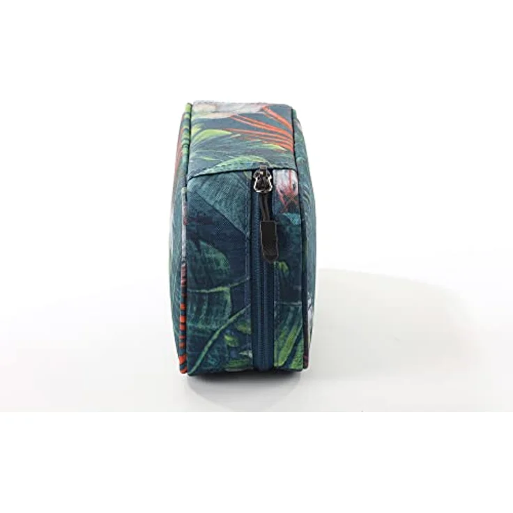 NITRO Pencil Case XL Tropical, Federtasche mit 7 Stiftschlaufen, Geodreieck, Radierer und geheimbereich für Schule und Beruf – Bild 5
