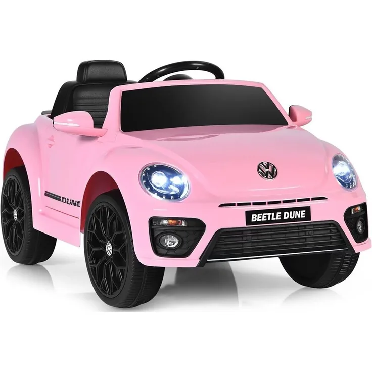 schnaeppchenmeile-online Kinder Elektroauto VW Beetle, 2 Motoren, Licht, Audio, 12V, für Kinder ab 3 Jahren