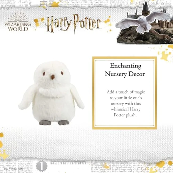 Rainbow Designs Hedwig Harry Potter Plüsch, weicher Kuschelteddy und sanfter Begleiter ab Geburt, weiß – Bild 4