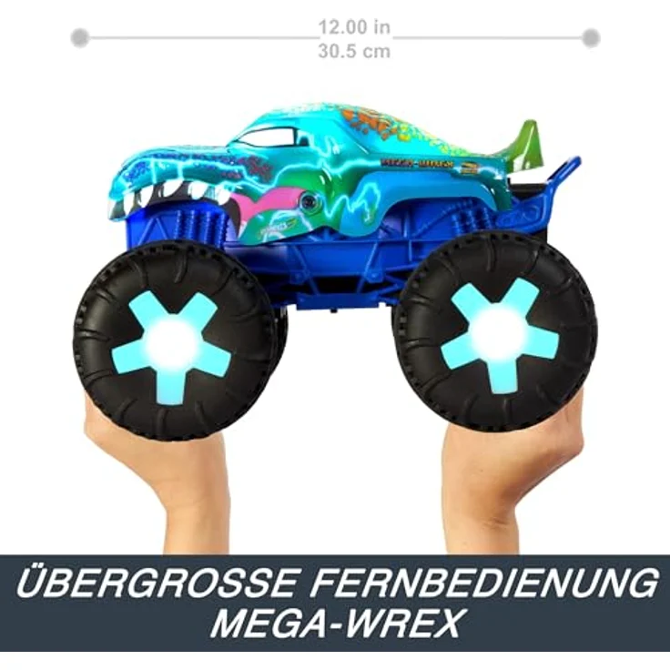 Hot Wheels RC-Monstertruck Monster Trucks Mega-Wrex Alive-Fahrzeug, mit Licht und Sound, interaktive Spielmodi - Preisvergleich – Bild 3