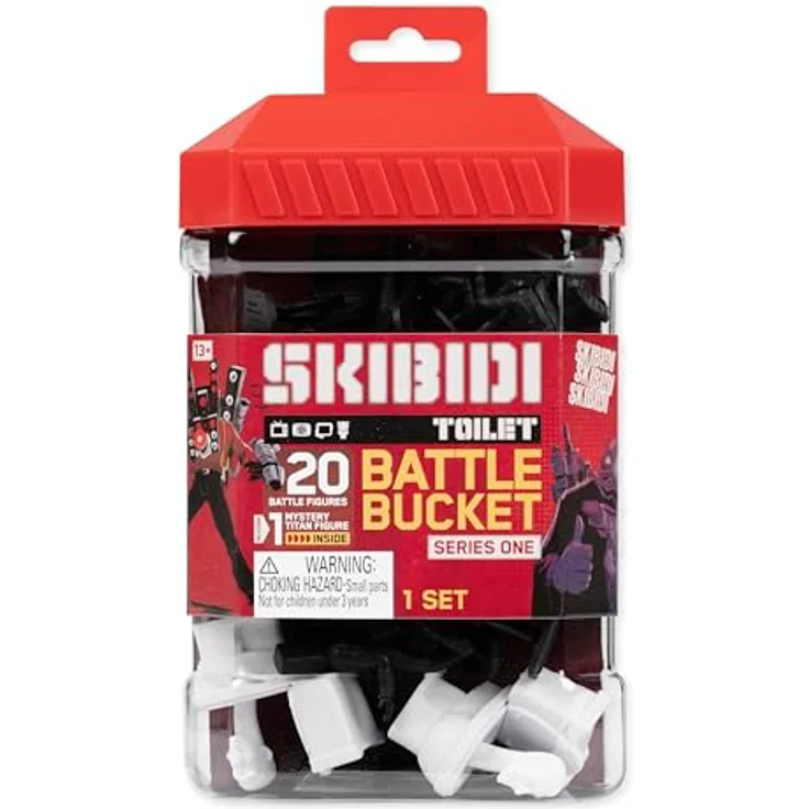 Skibidi Toilet Battle Bucket, Sammelfigur Set, offiziell lizenziertes Toilet Merch – Bild 3