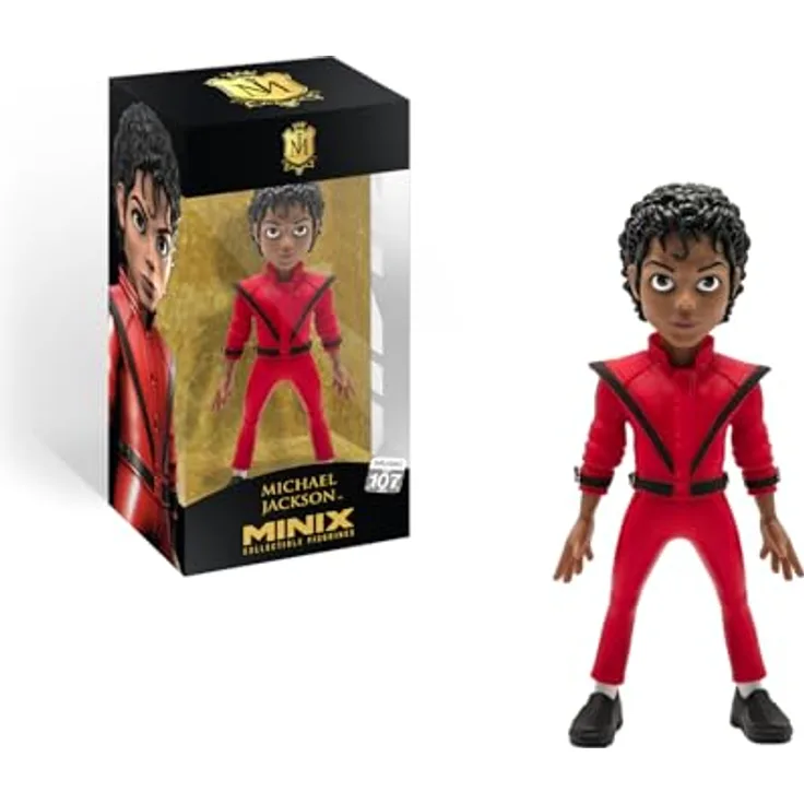 MINIX MICHAEL JACKSON Thriller - Sammelfigur - Höhe 12 cm Music #106 - Offizielles Lizenzprodukt, PVC Figur, in Ausstellungsbox - MINIX