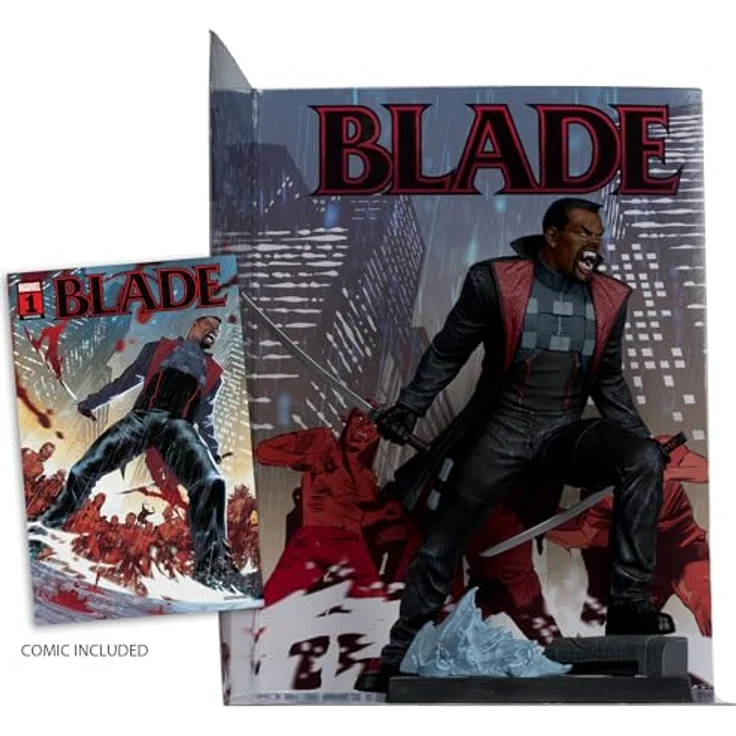 McFarlane Marvel Collection PVC Statue 1/6 Blade (Blade #1), 19 cm mit Diorama-Base und Comic – Bild 3