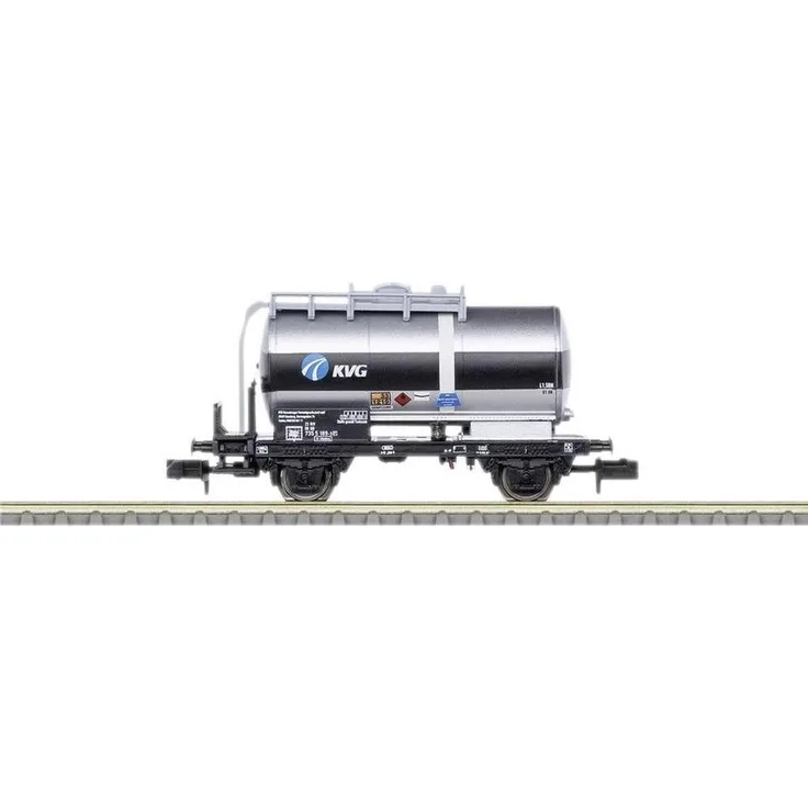 MiniTrix 18971 N Kesselwagen KVG der DB AG, 2-achsiges Modell mit NEM-Schacht und Kurzkupplung, 56 mm Länge