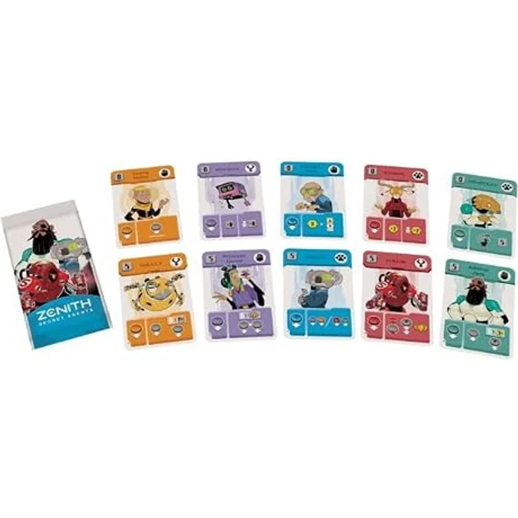 ZACATRUS PlayPunk, Zenith – Secret Agents, Strategisches Kennerspiel für 2-4 Spieler, 10 Diplomatenkarten, Deutsch, 30 Minuten Spielzeit – Bild 3