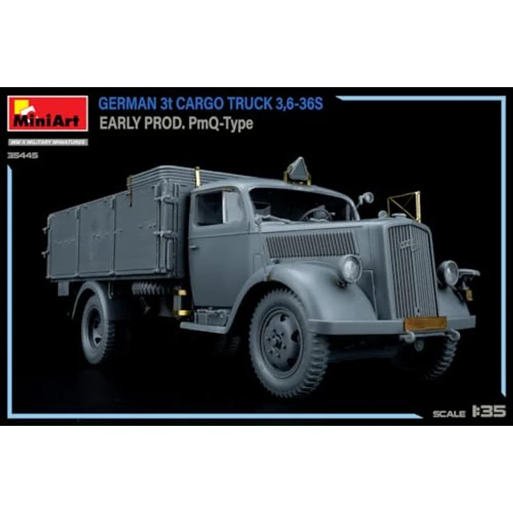 Other 1:35 Dt. 3t. Cargo Truck, Modellfahrzeug mit detaillierten Photoätzteilen und 6 Decal-Varianten für Dioramen – Bild 2