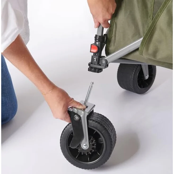 Coleman Ultimate Terrain Bollerwagen, 180 kg Tragkraft, 132 L Volumen, klappbar, grün-grau-schwarz – Bild 7