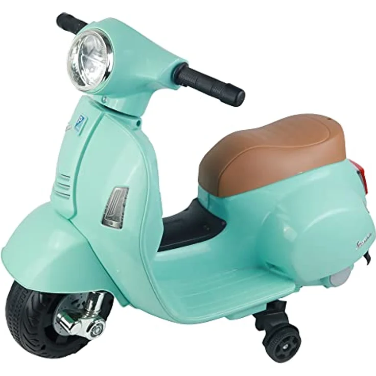 TURBO CHALLENGE 119151 Gepäckträger Vespa GTS Elektro-119151 – Wassergrün – Akku 6 V + USB-Ladegerät im Lieferumfang enthalten – Gewicht max. 25 kg – ab 2 Jahren, L – Bild 2